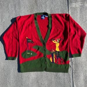 Vintage 90s golf cardigan